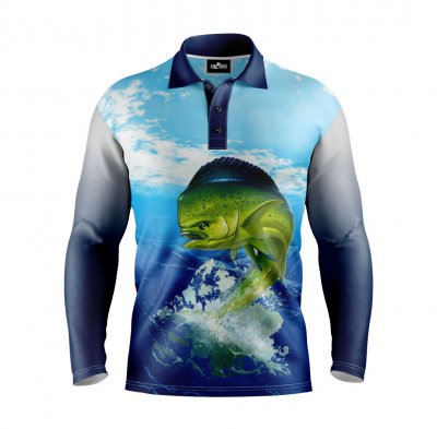 Custom Sublimation Full Sleeve Fishing Polo Shirts
