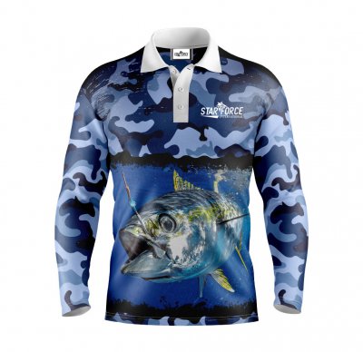 Custom Sublimation Full Sleeve Fishing Polo Shirts