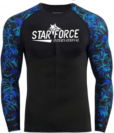 Sublimation Printed Custom Logo Rash Guard MMA  Rashguard Long Sleeve