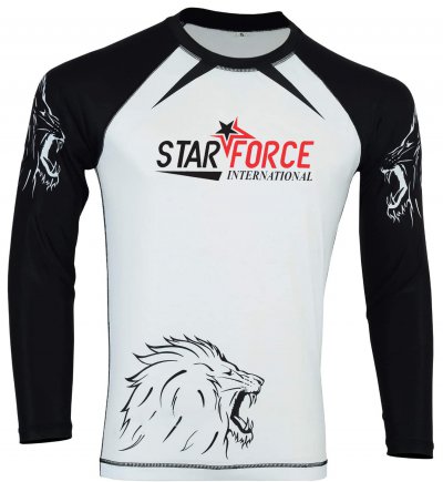 Sublimation Printed Custom Logo Rash Guard MMA Rashguard Long Sleeve