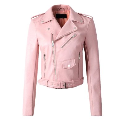 Wholesaler Fashion Women Genuine Leather Jacket with Zippers