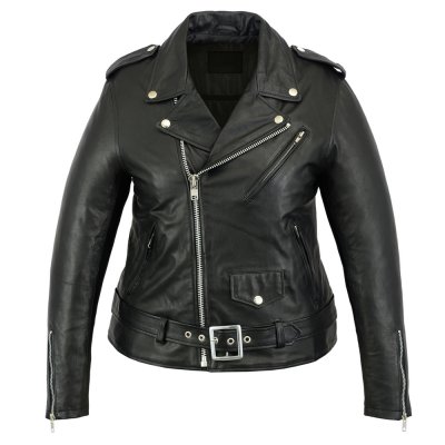 Wholesaler Fashion Women Genuine Leather Jacket with Zippers