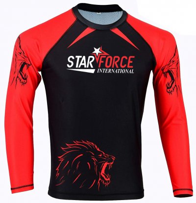 Sublimation Printed Custom Logo Rash Guard MMA Rashguard Long Sleeve